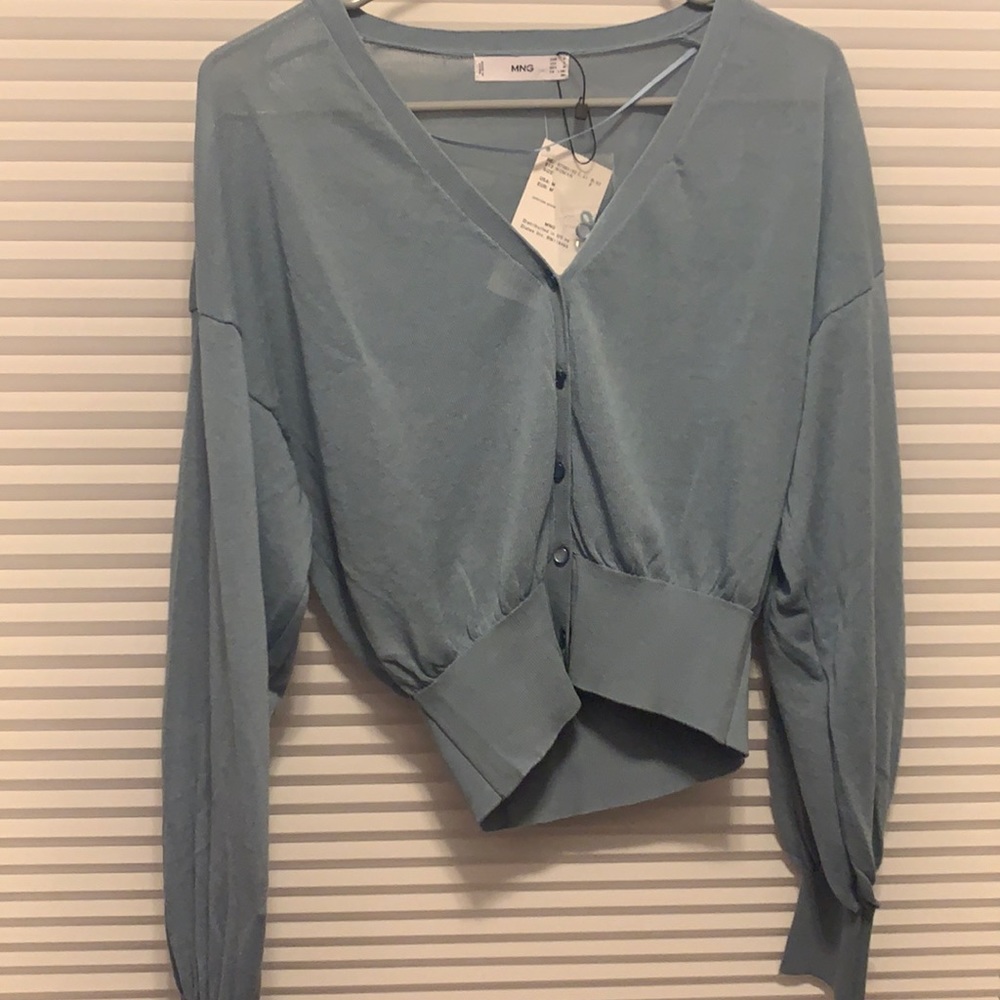 MANGO Blue Cardigan
